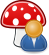 File:Tango style Mushroom+User icon.svg